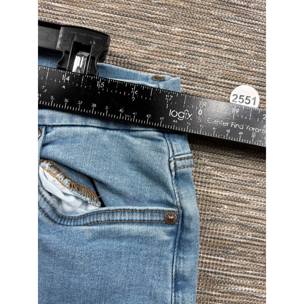 Denim & Co. Canyon Retreat Easy Stretch Crochet Cuff Ankle Jeans Size 18W Blue - Picture 6 of 8